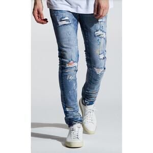 NWT Embellish Denim Bates Standard‎ Denim, Indigo, 32x34, 145$